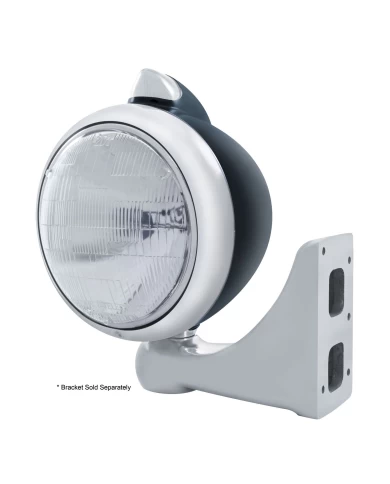 (BOX) BLK. "GUIDE" PETERBILT HEADLIGHT 6014 SEAL BEAM W/ 5 AMBER LED VINTAGE 682-C SERIES 2 TOP MOUNT LIGHT - CLEAR LENS (BOX) BLK. "GUIDE" PETERBILT HEADLIGHT 6014 SEAL BEAM W/ 5 AMBER LED VINTAGE 682-C SERIES 2 TOP MOUNT LIGHT - CLEAR LENS