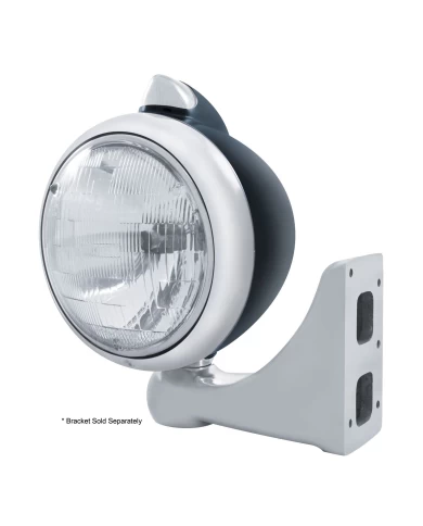 (BOX) BLK. "GUIDE" PETERBILT HEADLIGHT H6024 HALOGEN W/ 5 AMBER LED VINTAGE 682-C SERIES 2 TOP MOUNT LIGHT - CLEAR LENS (BOX) BLK. "GUIDE" PETERBILT HEADLIGHT H6024 HALOGEN W/ 5 AMBER LED VINTAGE 682-C SERIES 2 TOP MOUNT LIGHT - CLEAR LENS