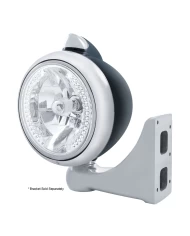 (BOX) BLK. "GUIDE" PETERBILT HEADLIGHT 34 WHT LED CRYSTAL HALOGEN W/ 5 AMB LED VINTAGE 682-C SERIES 2 TOP MOUNT LIGHT - CLEAR LE (BOX) BLK. "GUIDE" PETERBILT HEADLIGHT 34 WHT LED CRYSTAL HALOGEN W/ 5 AMB LED VINTAGE 682-C SERIES 2 TOP MOUNT LIGHT - CLEAR LE