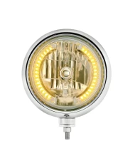 (BOX) "GUIDE" STYLE HOT ROD HEADLIGHT - 34 AMBER LED CRYSTAL HALOGEN (BOX) "GUIDE" STYLE HOT ROD HEADLIGHT - 34 AMBER LED CRYSTAL HALOGEN