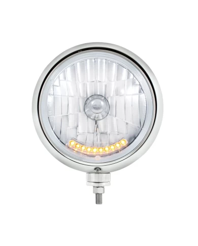 (BOX) "GUIDE" STYLE HOT ROD HEADLIGHT -10 LED CRYSTAL HALOGEN (BOX) "GUIDE" STYLE HOT ROD HEADLIGHT -10 LED CRYSTAL HALOGEN