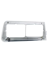 (BOX) 24 LED FREIGHTLINER FLD HEADLIGHT BEZEL - GLO LIGHT - PASSENGER - AMBER LED / CLEAR LENS