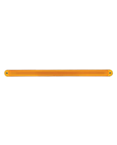 (CARD) 24 LED 12" LIGHT BAR WITH CHROME HOUSING - GLO LIGHT - AMBER LED / AMBER LENS (CARD) 24 LED 12" LIGHT BAR WITH CHROME HOUSING - GLO LIGHT - AMBER LED / AMBER LENS