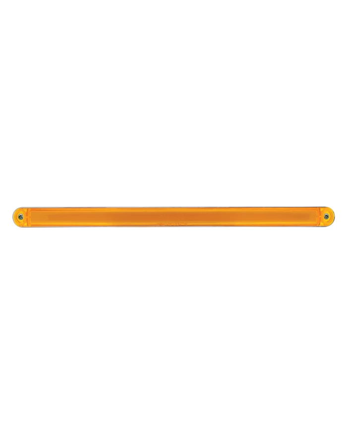 (CARD) 24 LED 12" LIGHT BAR WITH CHROME HOUSING - GLO LIGHT - AMBER LED / AMBER LENS (CARD) 24 LED 12" LIGHT BAR WITH CHROME HOUSING - GLO LIGHT - AMBER LED / AMBER LENS