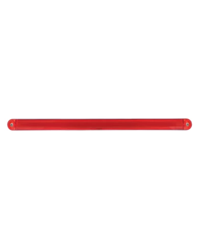 (CARD) 24 LED 12" LIGHT BAR WITH CHROME HOUSING - GLO LIGHT - RED LED / RED LENS (CARD) 24 LED 12" LIGHT BAR WITH CHROME HOUSING - GLO LIGHT - RED LED / RED LENS