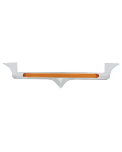 (CARD) CHROME KENWORTH HOOD EMBLEM LIGHT - 12" GLO LIGHT - AMBER LED / AMBER LENS (CARD) CHROME KENWORTH HOOD EMBLEM LIGHT - 12" GLO LIGHT - AMBER LED / AMBER LENS
