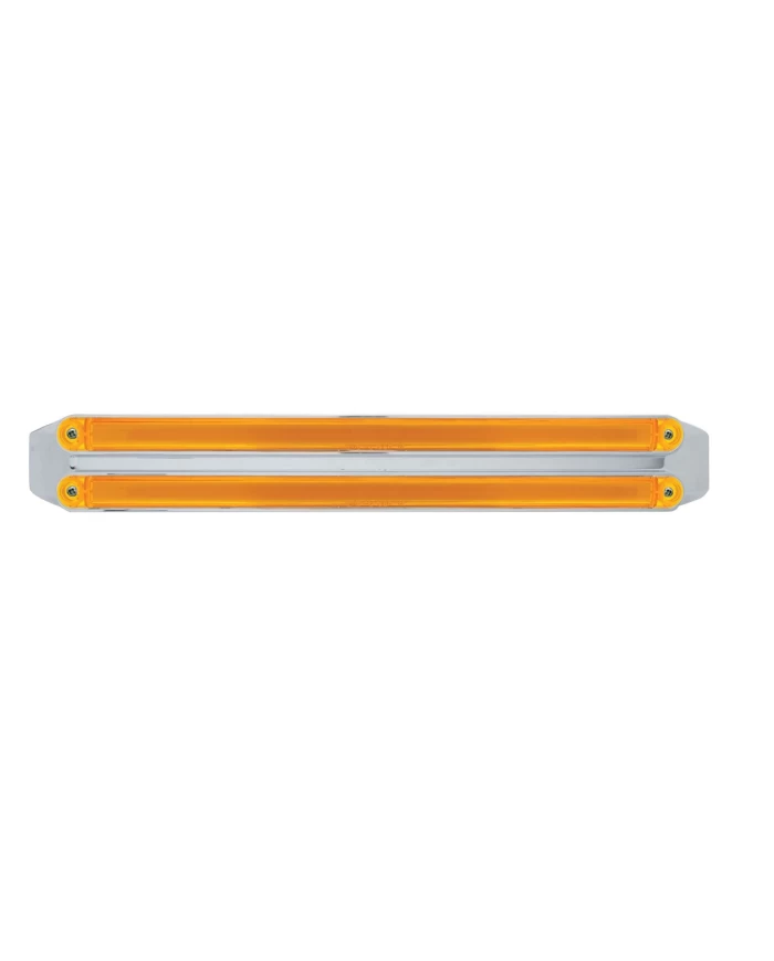 (CARD) 48 LED DUAL 12” LIGHT BAR - GLO LIGHT - AMBER LED/AMBER LENS