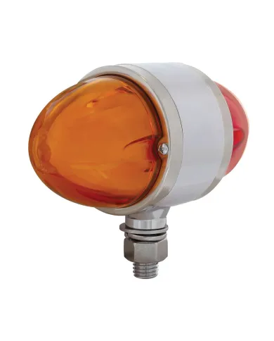 UP34428-18 LED Dual Function GloLight Double Face Light - Amber & Red LED/Amber & Red Lens