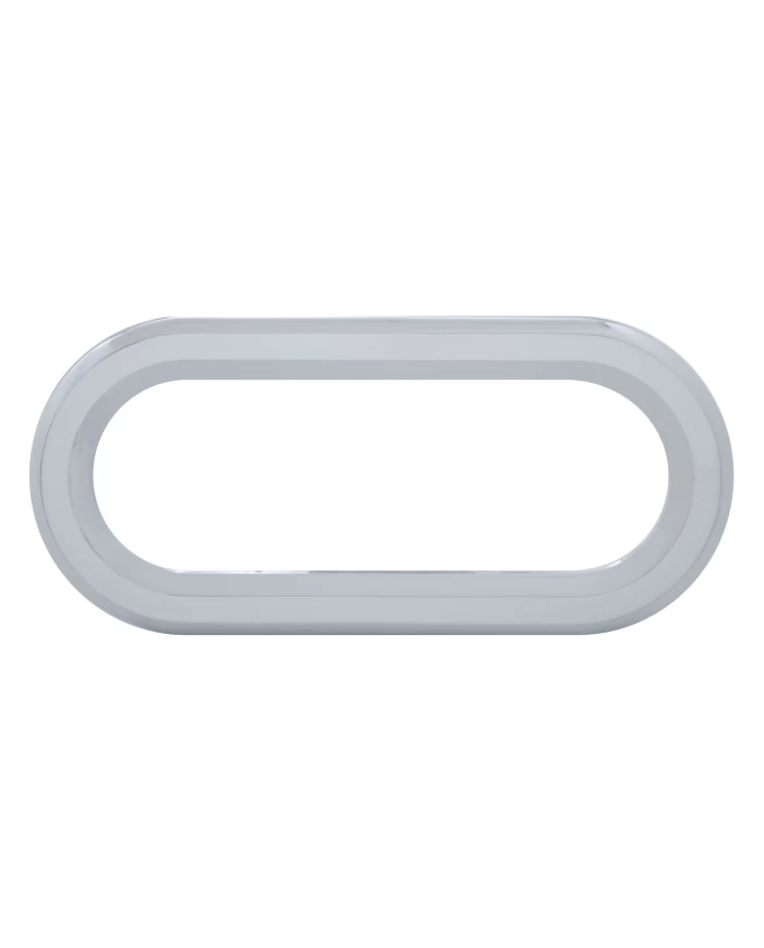 (CARD) CHROME PLASTIC OVAL TWIST-ON BEZEL