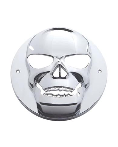 (CARD) CHROME 4" LIGHT SKULL BEZEL (CARD) CHROME 4" LIGHT SKULL BEZEL