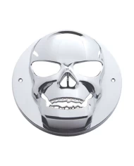 (CARD) CHROME 4" LIGHT SKULL BEZEL