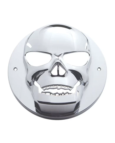 (CARD) CHROME 2 1/2" LIGHT SKULL BEZEL (CARD) CHROME 2 1/2" LIGHT SKULL BEZEL