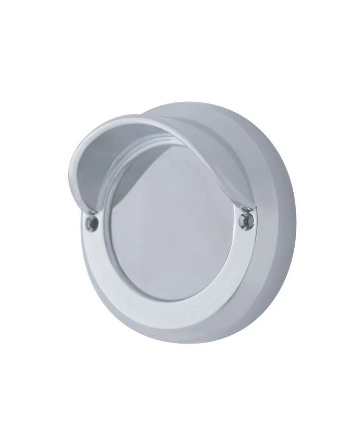 (CARD) CHROME PLASTIC 2" MIRROR BEZEL W/ VISOR