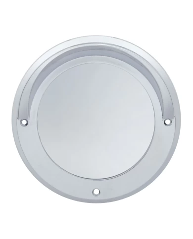 (CARD) CHROME 4" MIRROR BEZEL W/ VISOR (CARD) CHROME 4" MIRROR BEZEL W/ VISOR