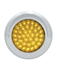 (CARD) CHROME 4" MIRROR BEZEL W/ VISOR