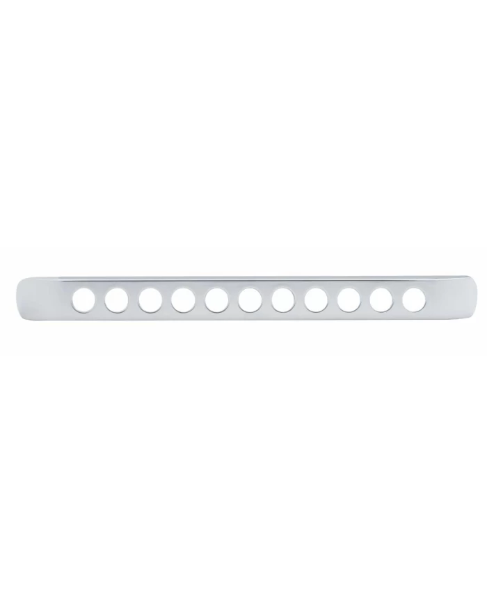 (CARD) CHROME PLASTIC SINGLE FACE 11 LED LIGHT BAR BEZEL (CARD) CHROME PLASTIC SINGLE FACE 11 LED LIGHT BAR BEZEL