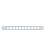 (CARD) CHROME PLASTIC SINGLE FACE 11 LED LIGHT BAR BEZEL (CARD) CHROME PLASTIC SINGLE FACE 11 LED LIGHT BAR BEZEL