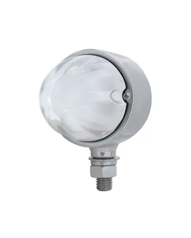 UP34433-9 LED Dual Function GloLight Single Face Light - Red LED/Clear Lens