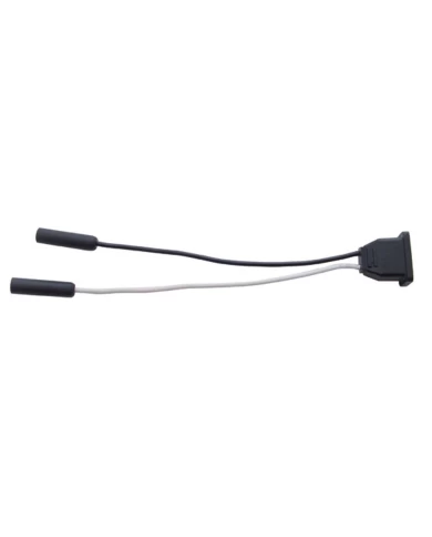 (CARD) 2 WIRE ADAPTOR - 2 FEMALE BULLET PLUG TO 2 CONTACT PLUG ADAPTOR (CARD) 2 WIRE ADAPTOR - 2 FEMALE BULLET PLUG TO 2 CONTACT PLUG ADAPTOR
