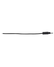 (CARD) SINGLE LEAD WIRE W/ .180 BULLET TERMINATION & STRIPPED END - BLACK