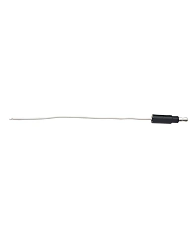 (CARD) SINGLE LEAD WIRE W/ .180 BULLET TERMINATION & STRIPPED END - WHITE (CARD) SINGLE LEAD WIRE W/ .180 BULLET TERMINATION & STRIPPED END - WHITE