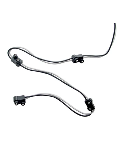(BULK) WIRE HARNESS - 7" WIRE LEAD W/ 4 MOLDED 2 WIRE PLUG (BULK) WIRE HARNESS - 7" WIRE LEAD W/ 4 MOLDED 2 WIRE PLUG