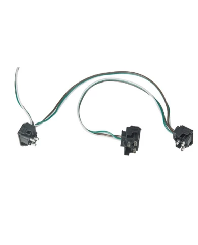(BULK) WIRE HARNESS - 12" WIRE LEAD W/ 3 MOLDED 3 WIRE RIGHT ANGLE PLUGS (BULK) WIRE HARNESS - 12" WIRE LEAD W/ 3 MOLDED 3 WIRE RIGHT ANGLE PLUGS