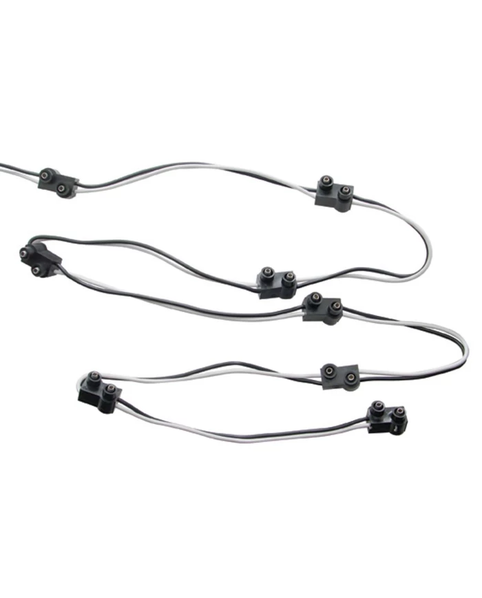 (BULK) WIRE HARNESS - 7" WIRE LEAD W/ 8 MOLDED 2 WIRE PLUG