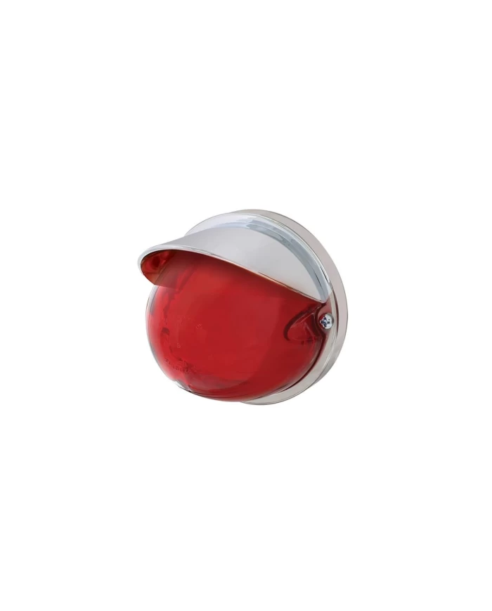 (BULK) 9 LED DUAL FUNCTION “GLO” WATERMELON LIGHT - FLUSH MOUNT WITH VISOR - RED LED / RED LENS (BULK) 9 LED DUAL FUNCTION “GLO” WATERMELON LIGHT - FLUSH MOUNT WITH VISOR - RED LED / RED LENS