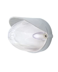 (BULK) 9 LED DUAL FUNCTION “GLO” WATERMELON LIGHT - FLUSH MOUNT WITH VISOR - AMBER LED / CLEAR LENS (BULK) 9 LED DUAL FUNCTION “GLO” WATERMELON LIGHT - FLUSH MOUNT WITH VISOR - AMBER LED / CLEAR LENS