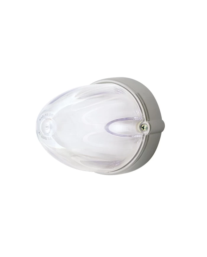 (BULK) 9 LED DUAL FUNCTION “GLO” WATERMELON LIGHT - FLUSH MOUNT - AMBER LED / CLEAR LENS