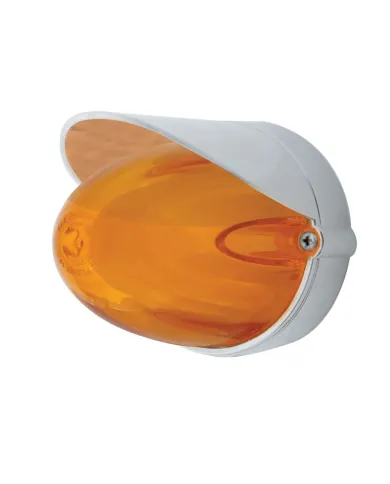 UP34442-9 LED Dual Function GloLight Watermelon Grakon 1000 Flush Mount Kit With Visor - Amber LED/Amber Lens