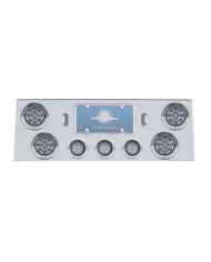 (BULK) S.S. REAR CENTER LT PANEL W/ FOUR 12 LED 4" & THREE 13 LED 2 1/2" BHIVE LT W/ VISOR - RED LED/CLEAR LENS (BULK) S.S. REAR CENTER LT PANEL W/ FOUR 12 LED 4" & THREE 13 LED 2 1/2" BHIVE LT W/ VISOR - RED LED/CLEAR LENS