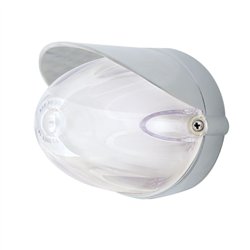UP34443-9 LED Dual Function GloLight Watermelon Grakon 1000 Flush Mount Kit With Visor - Amber LED/Clear Lens