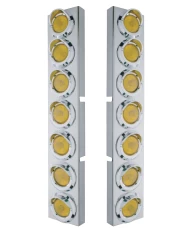 (2/BULK) S.S. KW 14 LED CUTOUT FRONT AIR CLEANER LIGHT BRACKET W/ 2" INCANDESCENT FLAT LIGHT & CR. PL. VISOR (2/BULK) S.S. KW 14 LED CUTOUT FRONT AIR CLEANER LIGHT BRACKET W/ 2" INCANDESCENT FLAT LIGHT & CR. PL. VISOR
