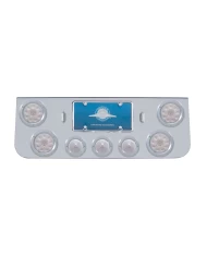 (BULK) CR. REAR CENTER LT PANEL W/ FOUR 12 LED 4" & THREE 13 LED 2 1/2" BHIVE LT W/ BEZEL - RED LED/CLEAR LENS