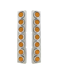 (2/BULK) S.S. KW 14 LED CUTOUT FRONT AIR CLEANER LIGHT BRACKET W/ 2" INCANDESCENT FLAT LIGHT & CR. PL. BEZEL (2/BULK) S.S. KW 14 LED CUTOUT FRONT AIR CLEANER LIGHT BRACKET W/ 2" INCANDESCENT FLAT LIGHT & CR. PL. BEZEL