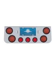 (BULK) CR. REAR CNTR LT PNL W/ FOUR 12 LED 4" & THREE 13 LED 2 1/2" BHIVE LT W/ GROMMET - RED LED/RED LENS (BULK) CR. REAR CNTR LT PNL W/ FOUR 12 LED 4" & THREE 13 LED 2 1/2" BHIVE LT W/ GROMMET - RED LED/RED LENS