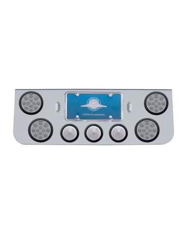 (BULK) CR. REAR CNTR LT PNL W/ FOUR 12 LED 4" & THREE 13 LED 2 1/2" BHIVE LT W/ GROMMET - RED LED/CLEAR LENS (BULK) CR. REAR CNTR LT PNL W/ FOUR 12 LED 4" & THREE 13 LED 2 1/2" BHIVE LT W/ GROMMET - RED LED/CLEAR LENS