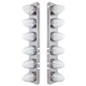 UP34459-SS Front Air Cleaner Brkt With 12X 9 Amber Hi/Lo LED GloLight Watermelon Grakon Lights For Peterbilt-Clear Len