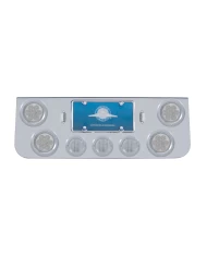(BULK) CR. REAR CENTER LT PANEL W/ FOUR 7 LED 4" & THREE 13 LED 2 1/2" FLAT LT W/ BEZEL - RED LED/CLEAR LENS