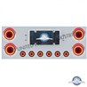 UP34499-SS Rear Center Panel With Four 23 LED 4" Lights & Six 9 LED 2" Mirage Lights & Visors - Red LED/Clear Lens