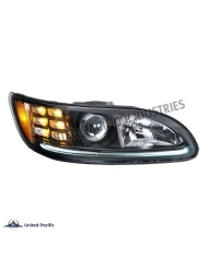 (CBOX) BLACKOUT PROJECTION HEADLIGHT WITH LED POSITION LIGHT & LED TURN SIGNAL FOR 2008+ PETERBILT 382/384/386/387 - PASSENGER (CBOX) BLACKOUT PROJECTION HEADLIGHT WITH LED POSITION LIGHT & LED TURN SIGNAL FOR 2008+ PETERBILT 382/384/386/387 - PASSENGER