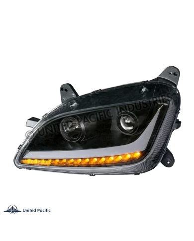 (CBOX) "BLACKOUT" PROJECTION HEADLIGHT WITH LED POSITION LIGHT & LED TURN SIGNAL FOR 2011+ PETERBILT 579/587 - DRIVER (CBOX) "BLACKOUT" PROJECTION HEADLIGHT WITH LED POSITION LIGHT & LED TURN SIGNAL FOR 2011+ PETERBILT 579/587 - DRIVER