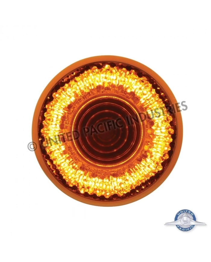 (CARD) 9 LED 2 " CLEARANCE/MARKER "MIRAGE" LIGHT - AMBER LED/AMBER LENS