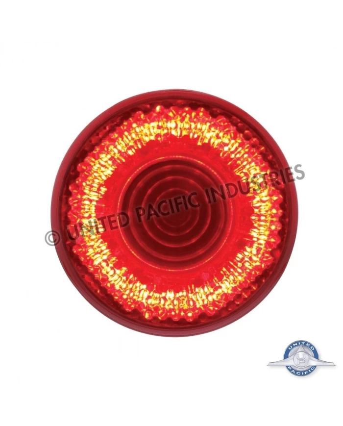 (CARD) 9 LED 2 " CLEARANCE/MARKER "MIRAGE" LIGHT - RED LED/RED LENS