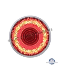 (CARD) 9 LED 2 " CLEARANCE/MARKER "MIRAGE" LIGHT - RED LED/CLEAR LENS
