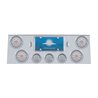 UP34502-SS Rear Center Panel With 4X 10 LED 4" Lights & 3X 13 LED 2.5" Lights & Visors -Red LED/Clear Lens