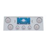 UP34503-SS Rear Center Panel With 4X 10 LED 4" Light & 3X 13 LED 2.5" Beehive Light+Visor-Red LED/Clear Lens