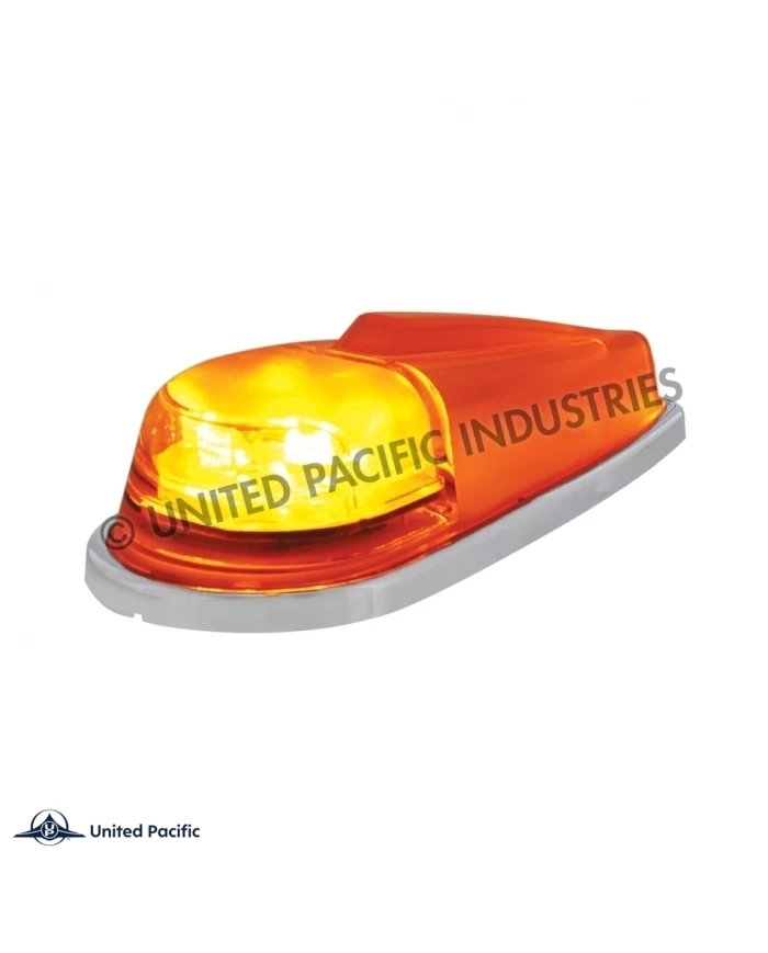 (BULK) 6 LED PICKUP CAB MARKER LIGHT- AMBER LED/AMBER LENS